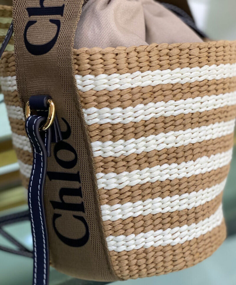 Chloe Small Woody Basket Khaki